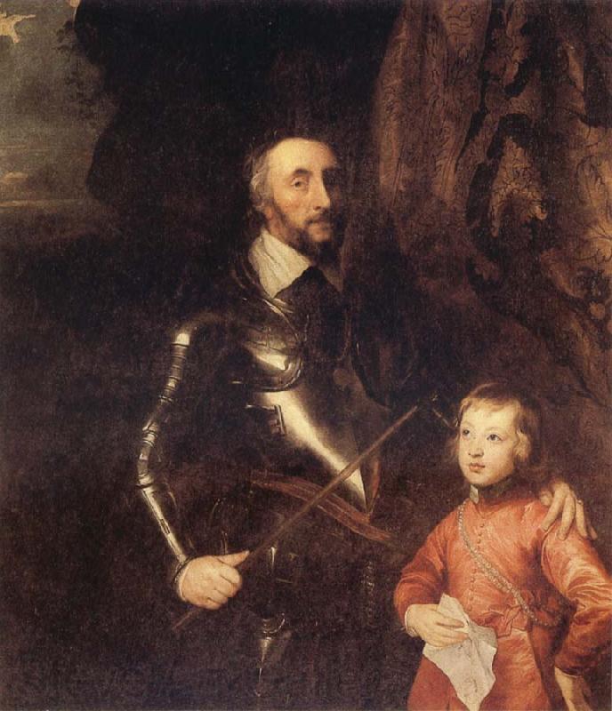 Anthony Van Dyck The Count of Arundel and his son Thomans Norge oil painting art
